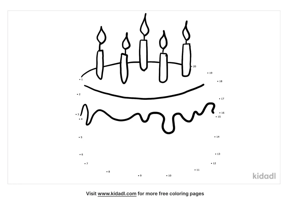 Birthday Card Dot To Dot (Easy) | Kidadl