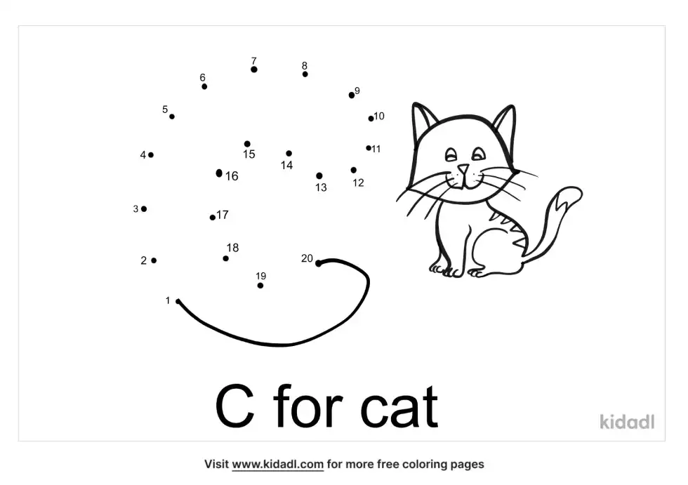 Letter C Dot To Dot (Easy)
