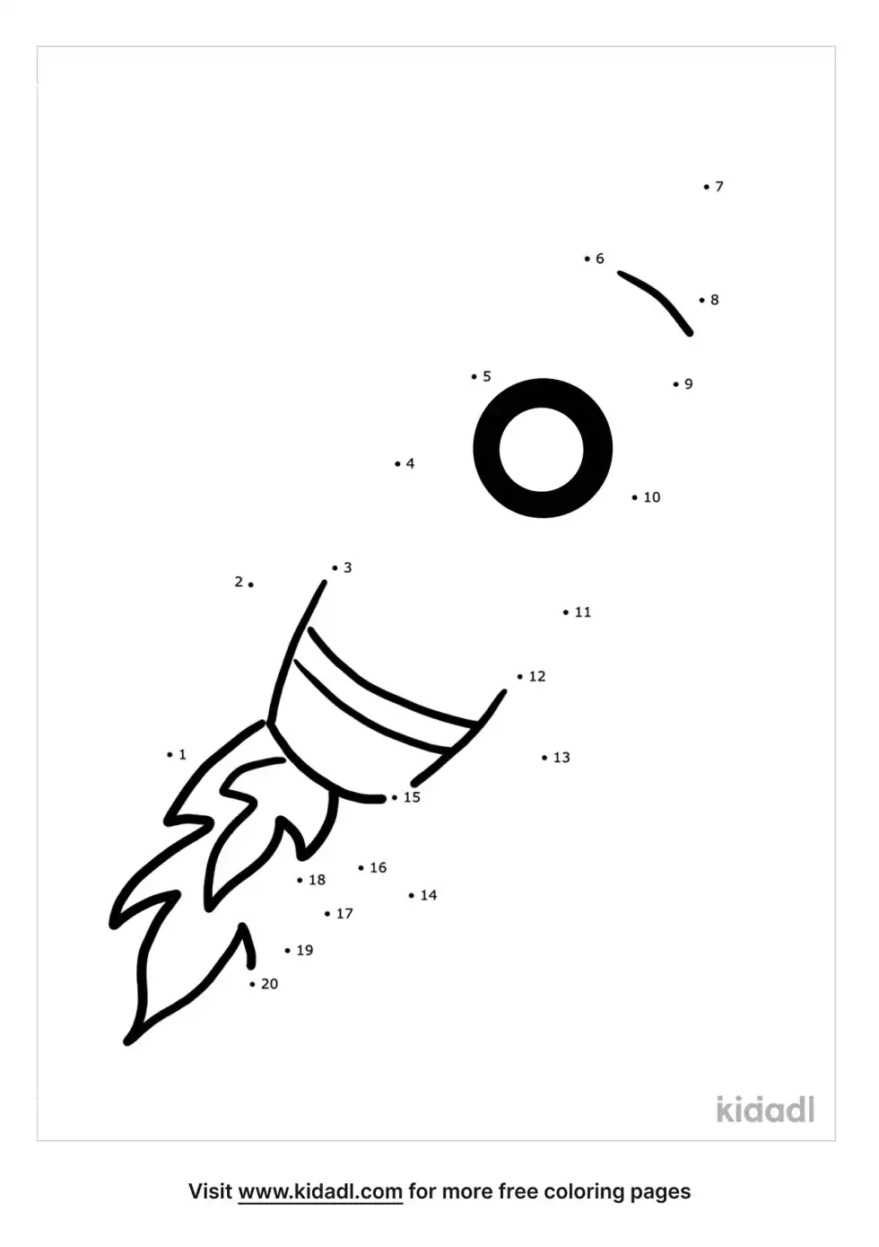 Outer Space Dot To Dot (Easy)