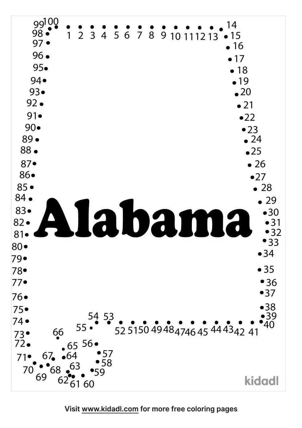 Alabama Dot To Dot (Hard)