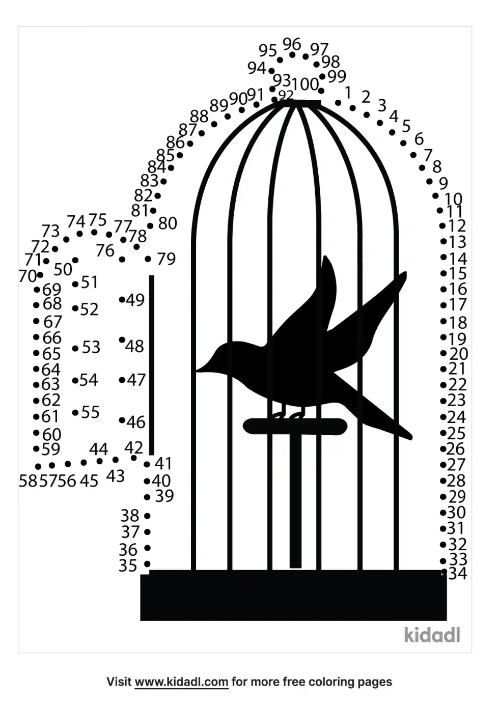 Bird In A Cage Dot To Dot (Hard)