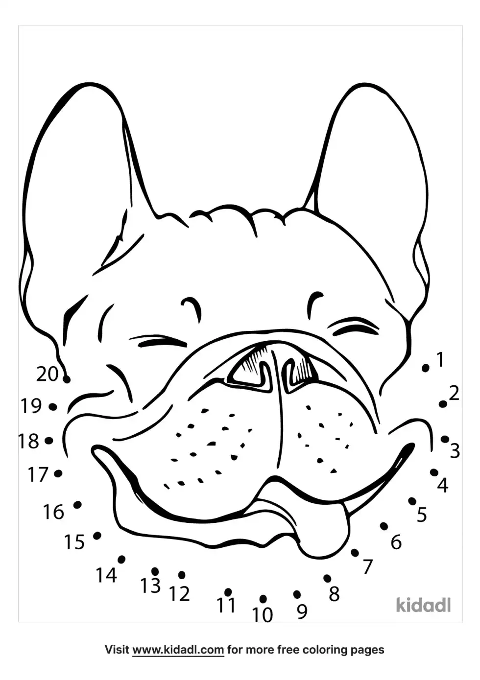 Bulldog Dot To Dot (Easy)