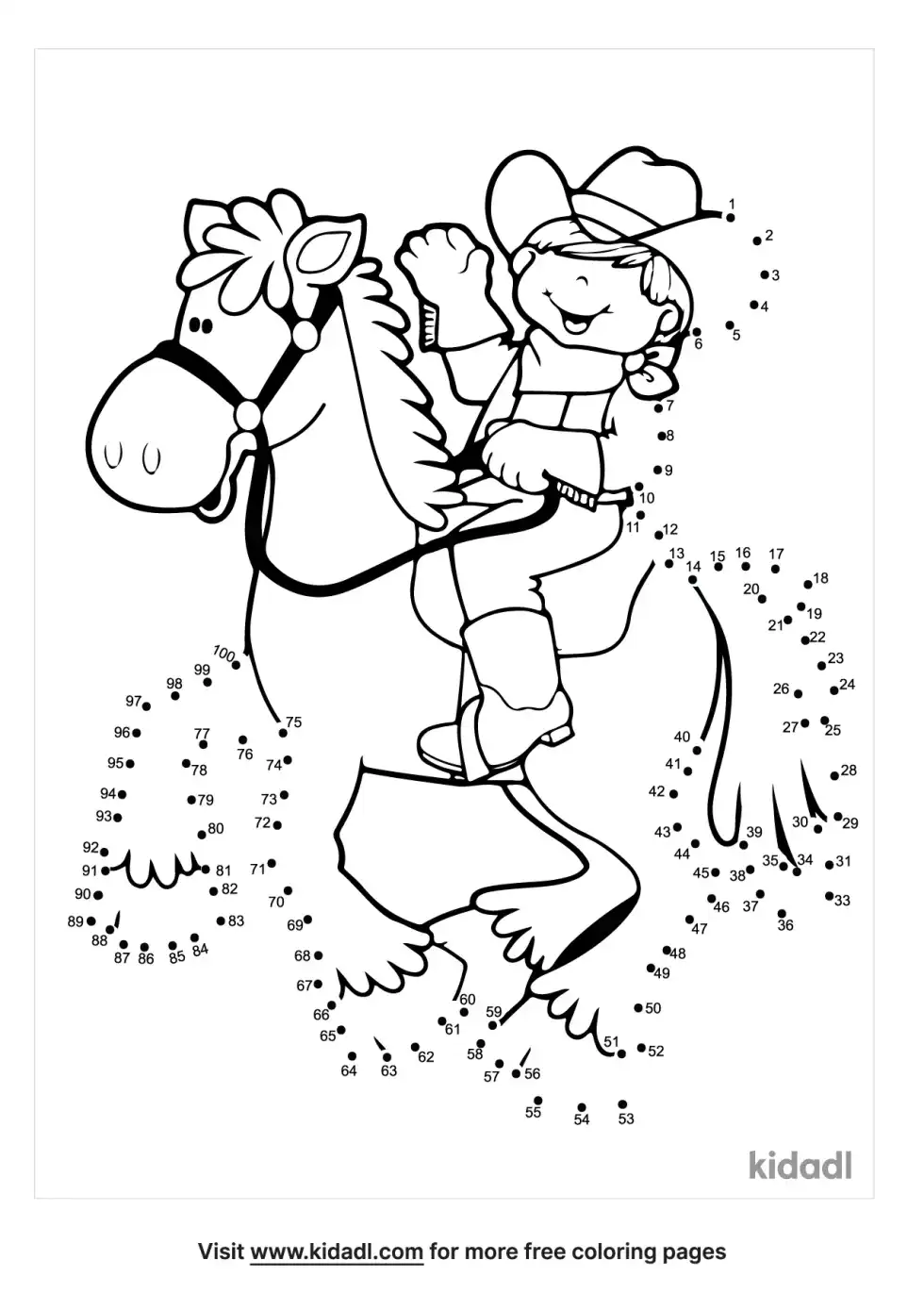 Cowgirls Dot To Dot (Hard)