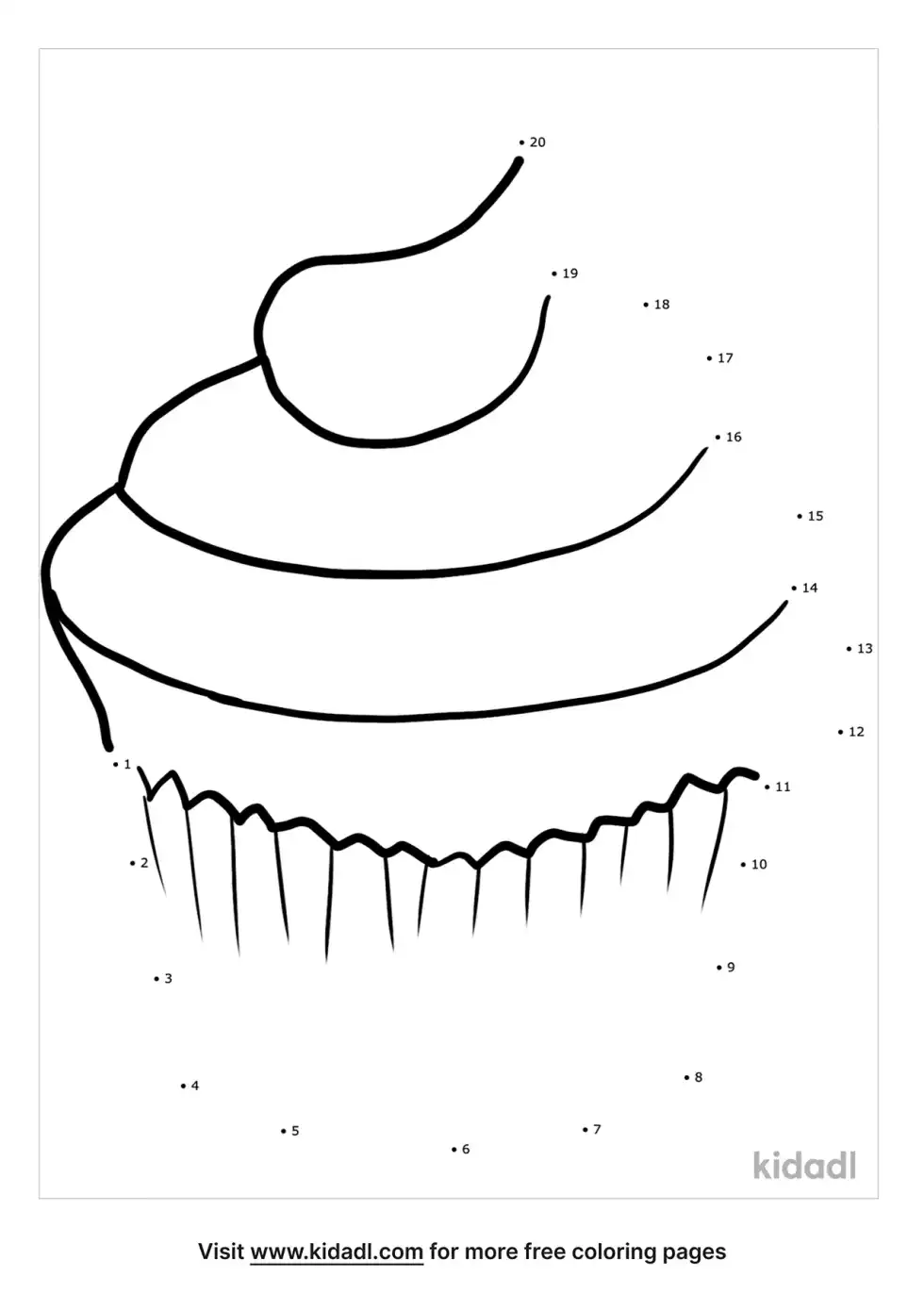 Cupcake Dot To Dot (Easy)