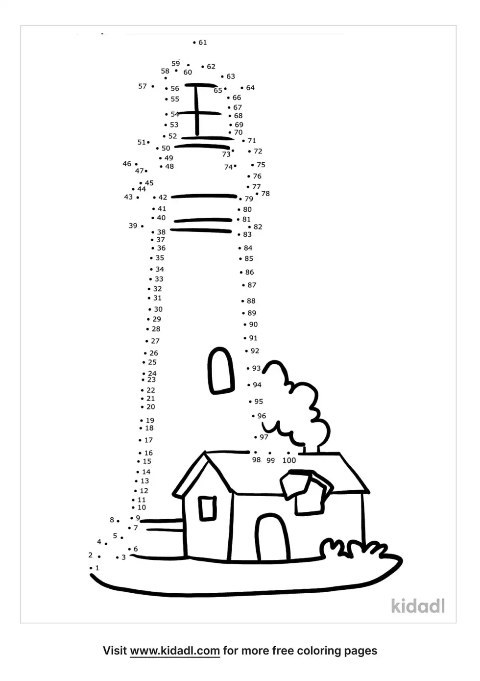 Lighthouse Dot To Dot (Hard)