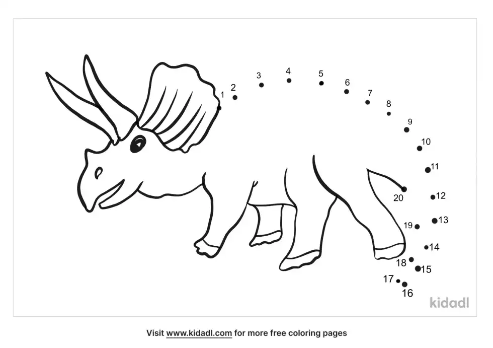 Pachyrhinosaurus Dot To Dot (Easy)