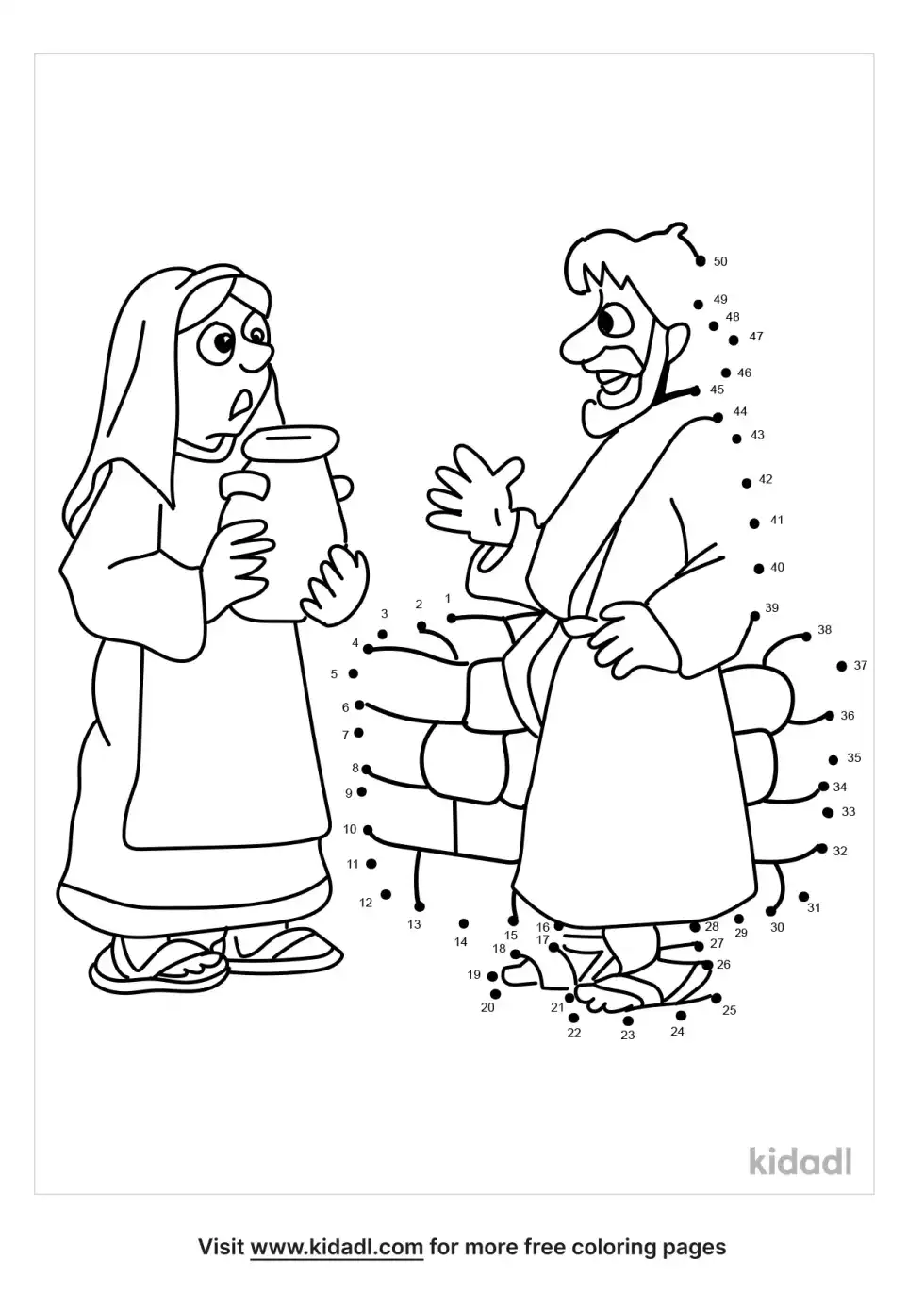 Bible Woman At Well Dot To Dot (Medium)