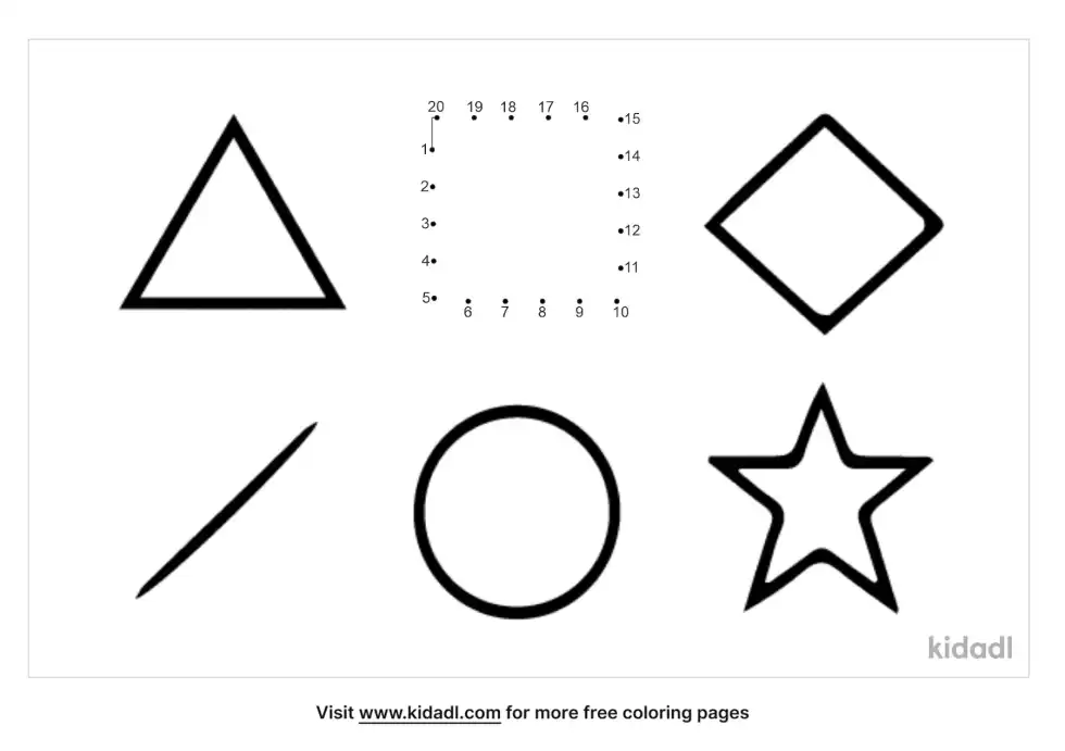 Shapes Dot To Dot (Easy)