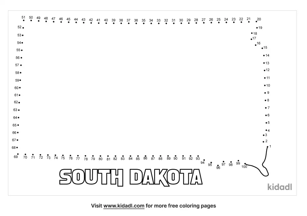 South Dakota Dot To Dot (Hard)