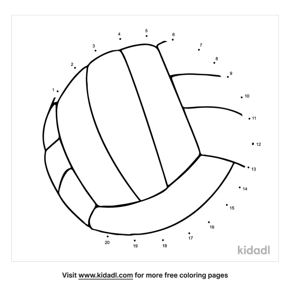 Volleyball Dot To Dot (Easy)