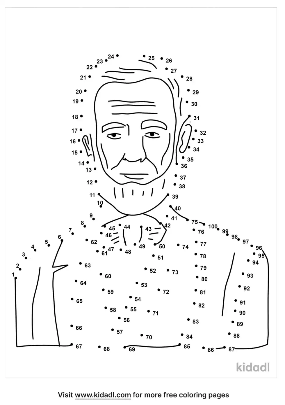 President Lincoln Dot To Dot (Hard)