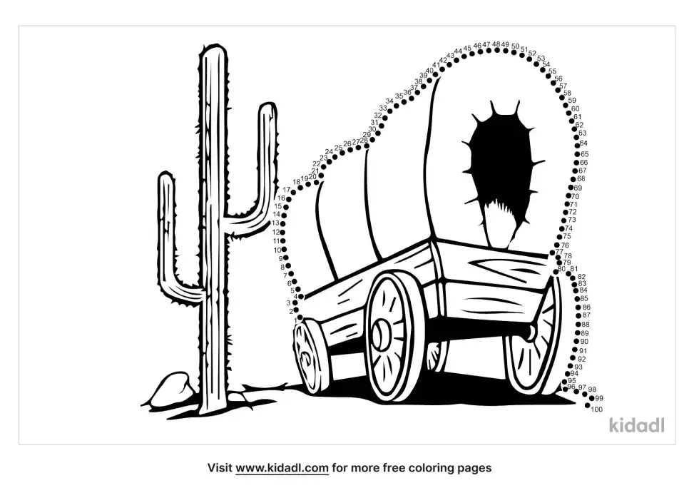Covered Wagon Dot To Dot (Hard)