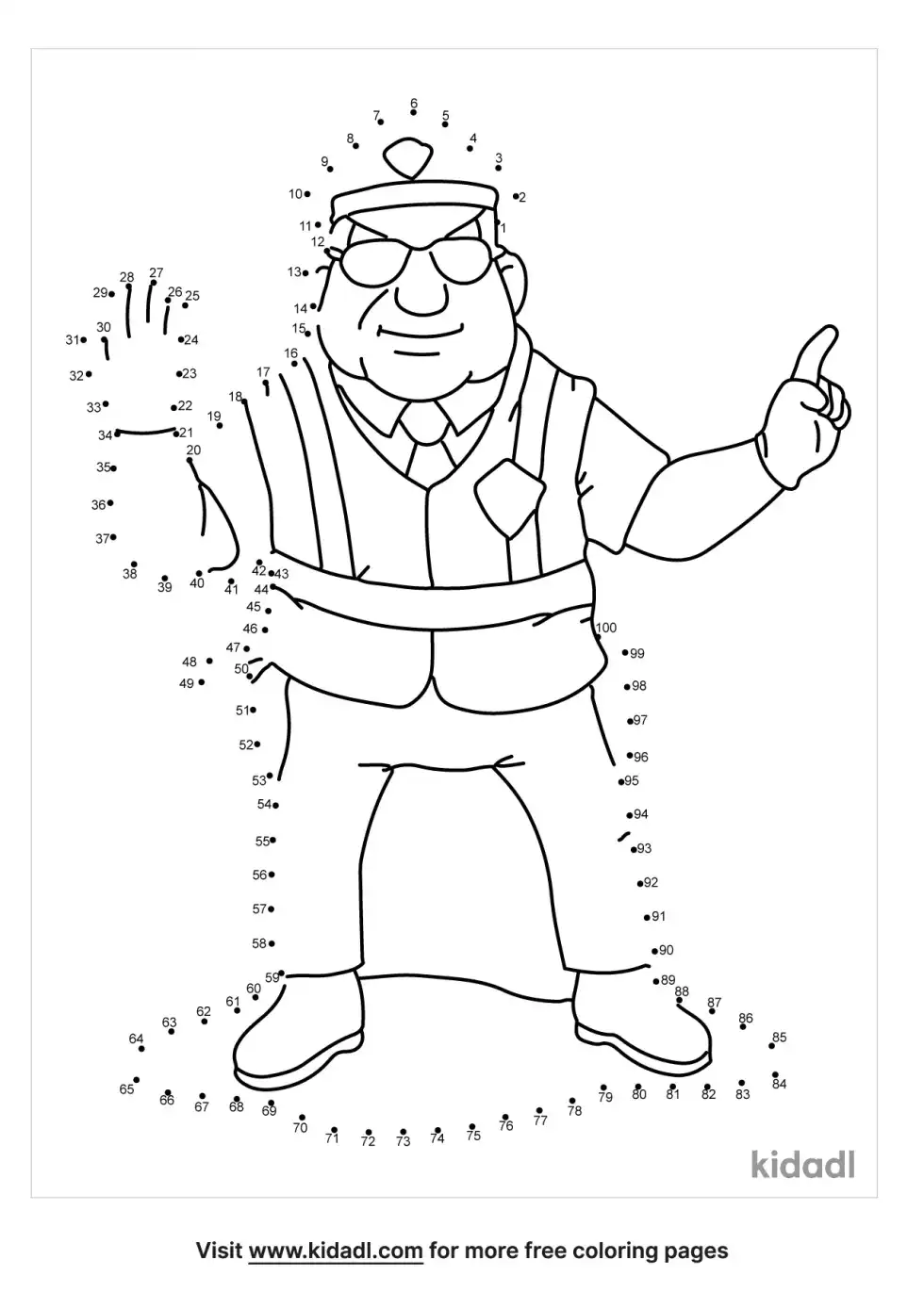 Police Officer Dot To Dot (Hard)