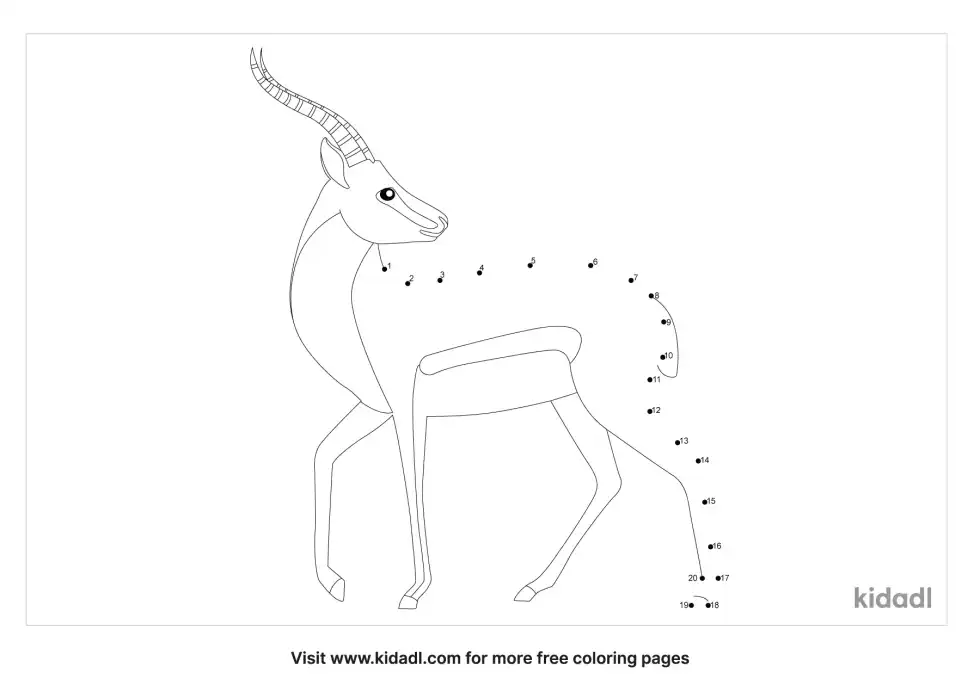 Antelopes Dot To Dot (Easy)