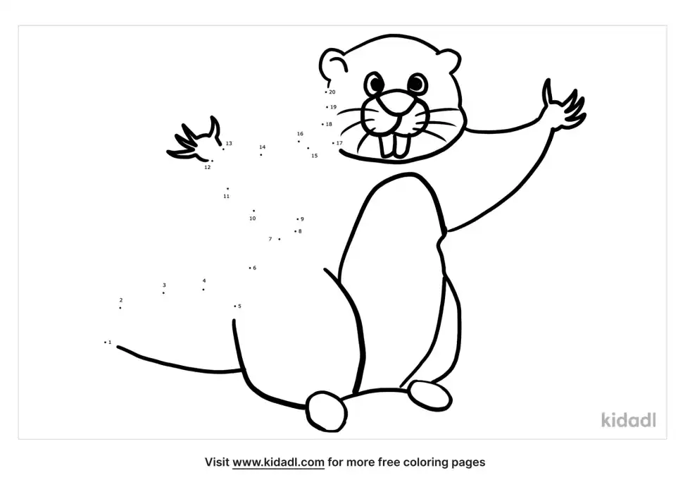 Groundhog Dot To Dot (Easy)