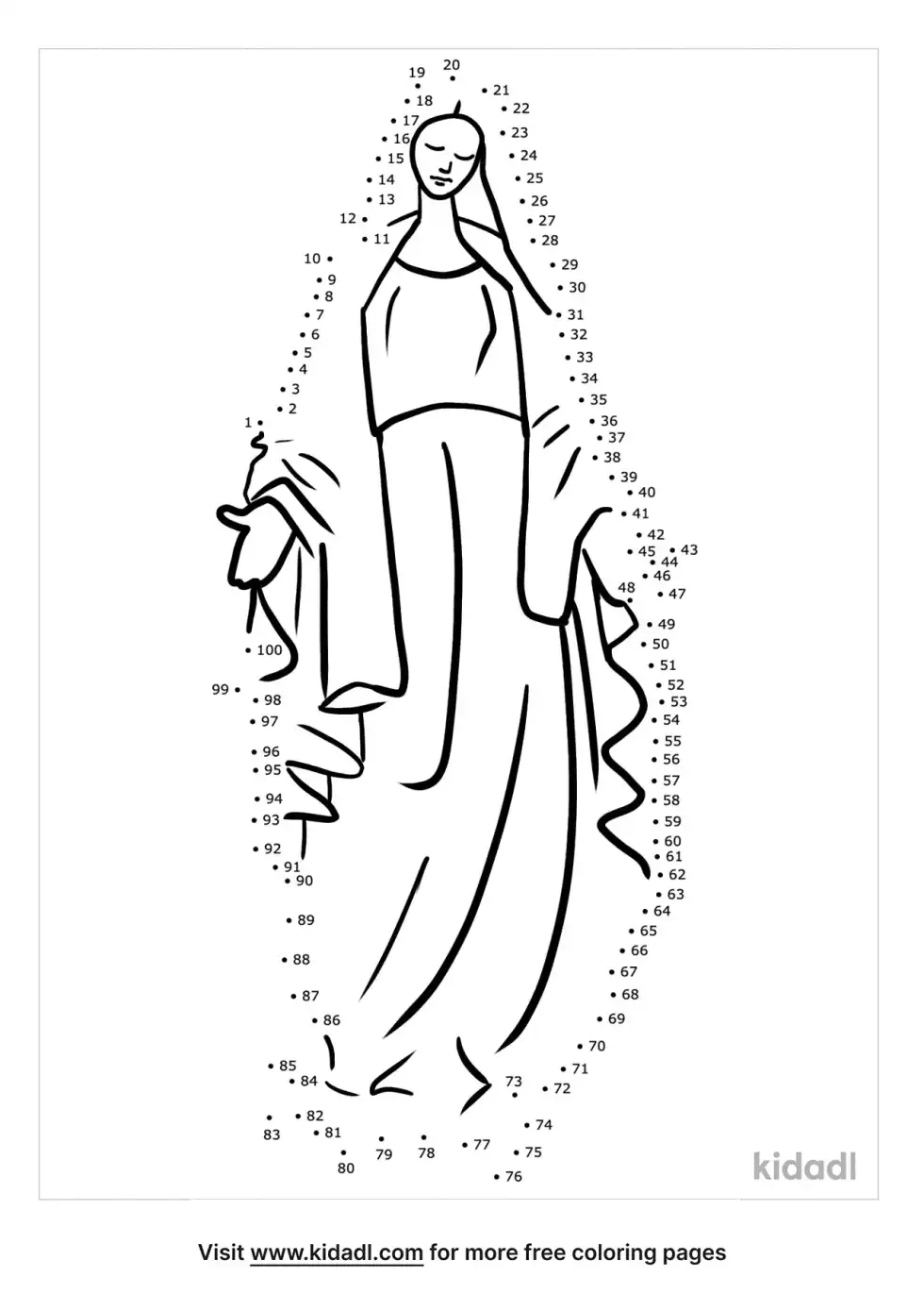 Our Lady Of The Rosary Dot To Dot (Hard)