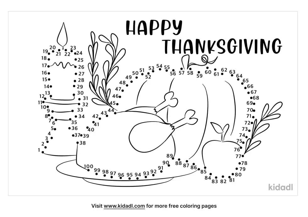 Thanksgiving Dot To Dot (Hard)