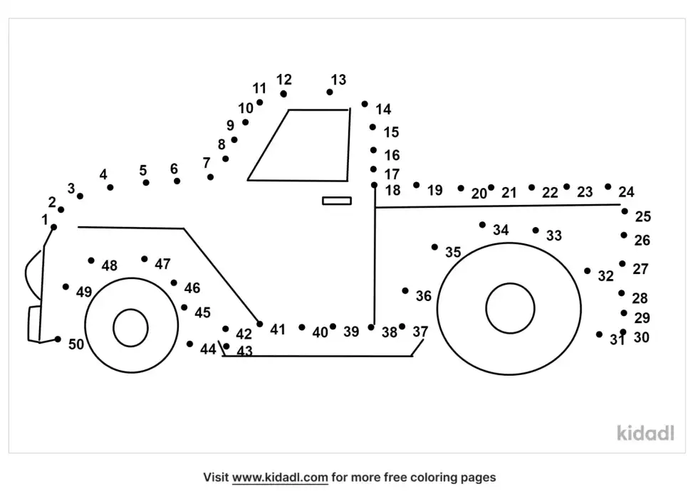 Pick Up Truck Dot To Dot (Easy)