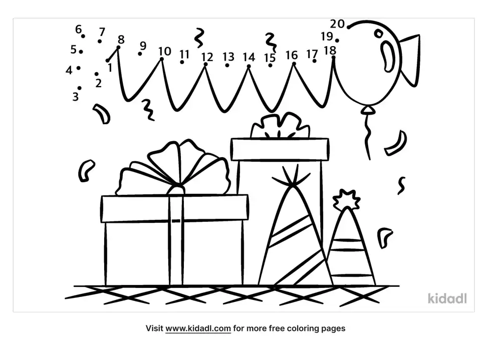 Birthday Dot To Dot (Easy)