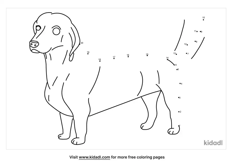 Dachshund Dot To Dot (Easy)