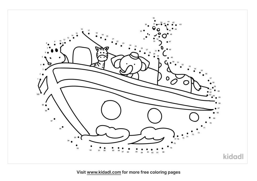 Noah's Ark Dot To Dot (Hard) | Kidadl