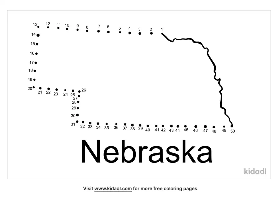 Nebraska Dot To Dot (Medium)