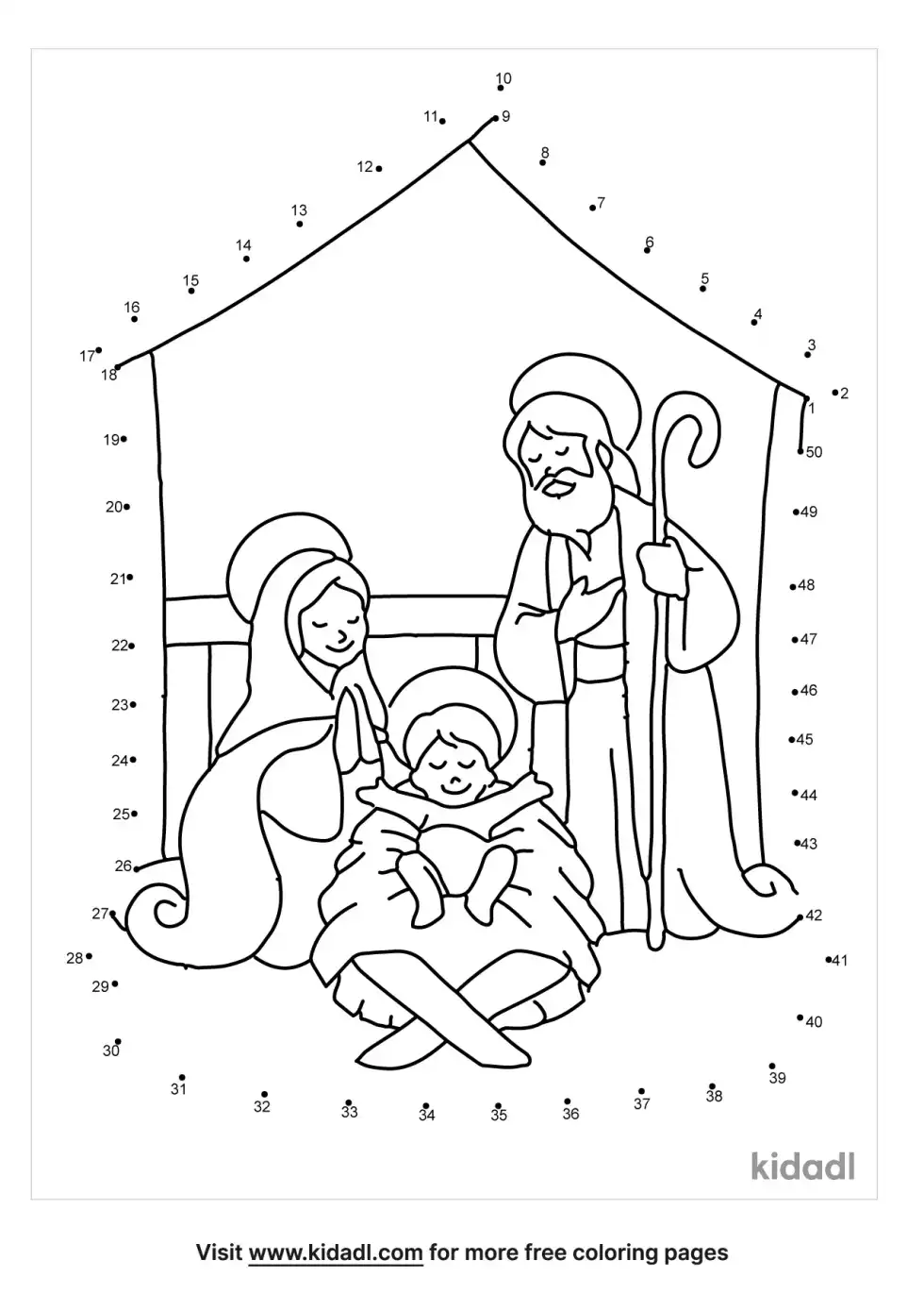 Nativity Dot To Dot (Medium)