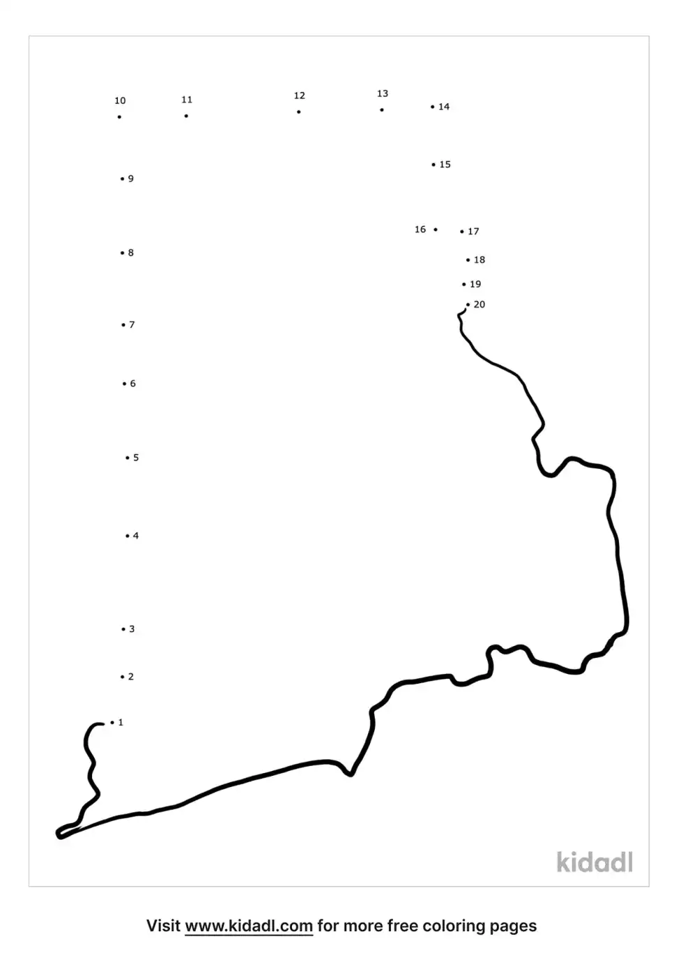 Rhode Island Dot To Dot (Easy)