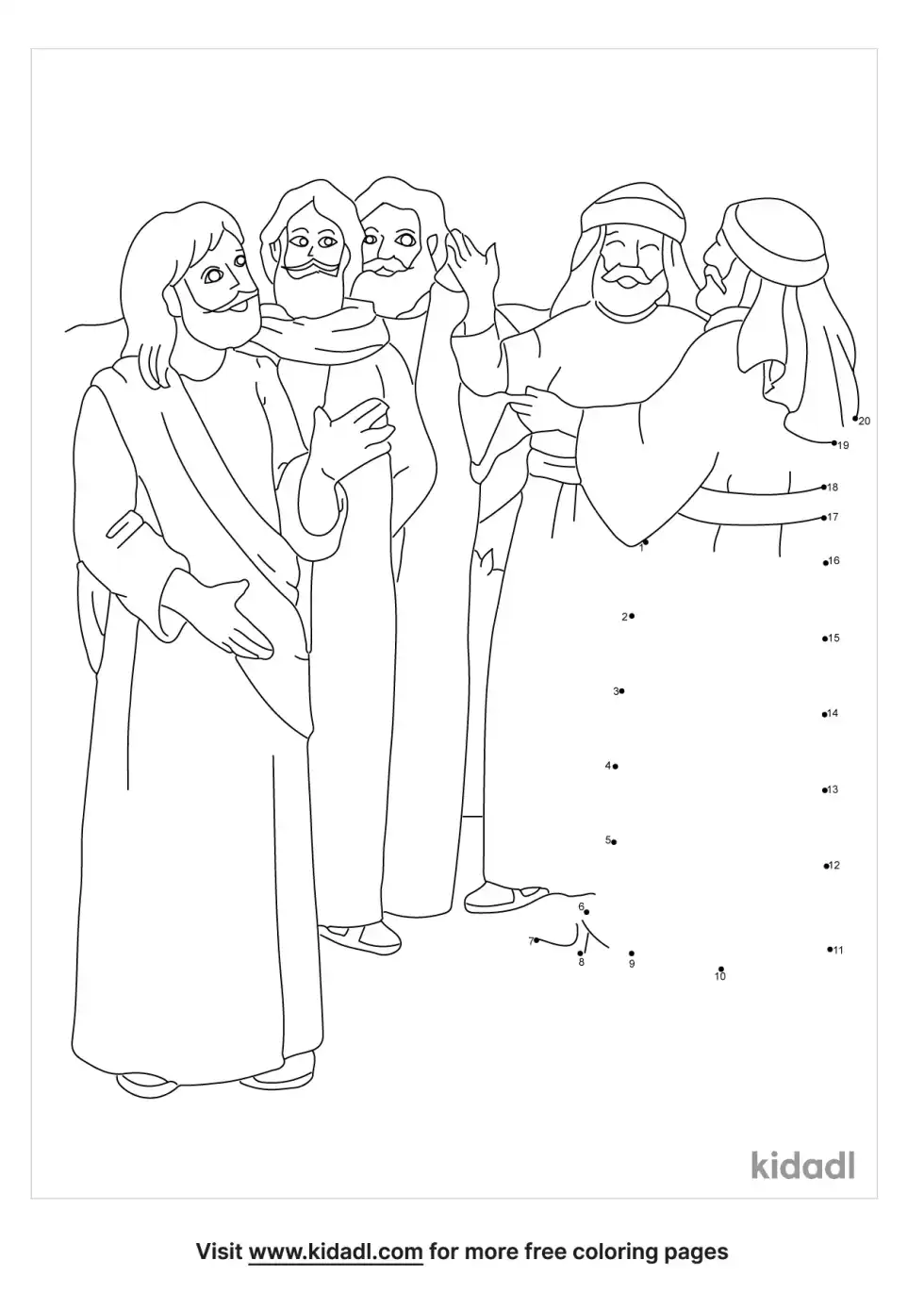 Apostles Dot To Dot (Easy)