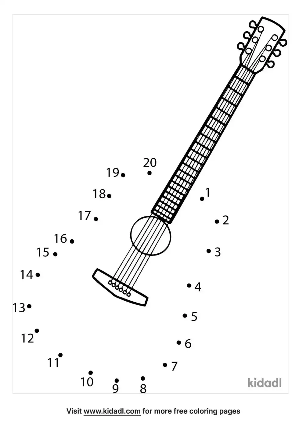 Guitar Dot To Dot (Easy)