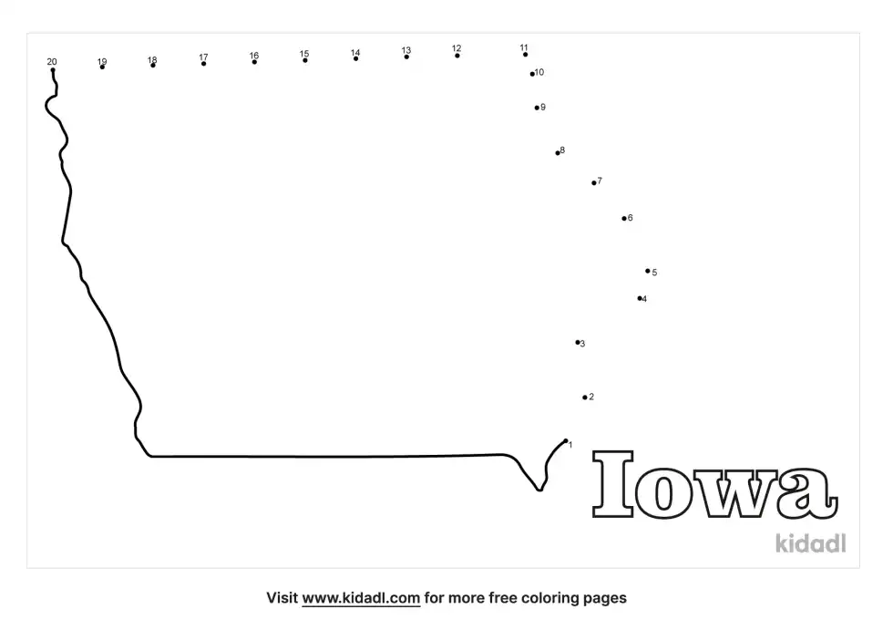 Iowa Dot To Dot (Easy)