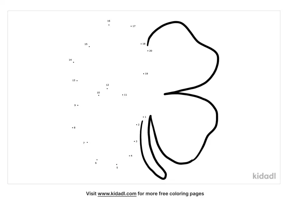 Four Leaf Clover Dot To Dot (Easy)