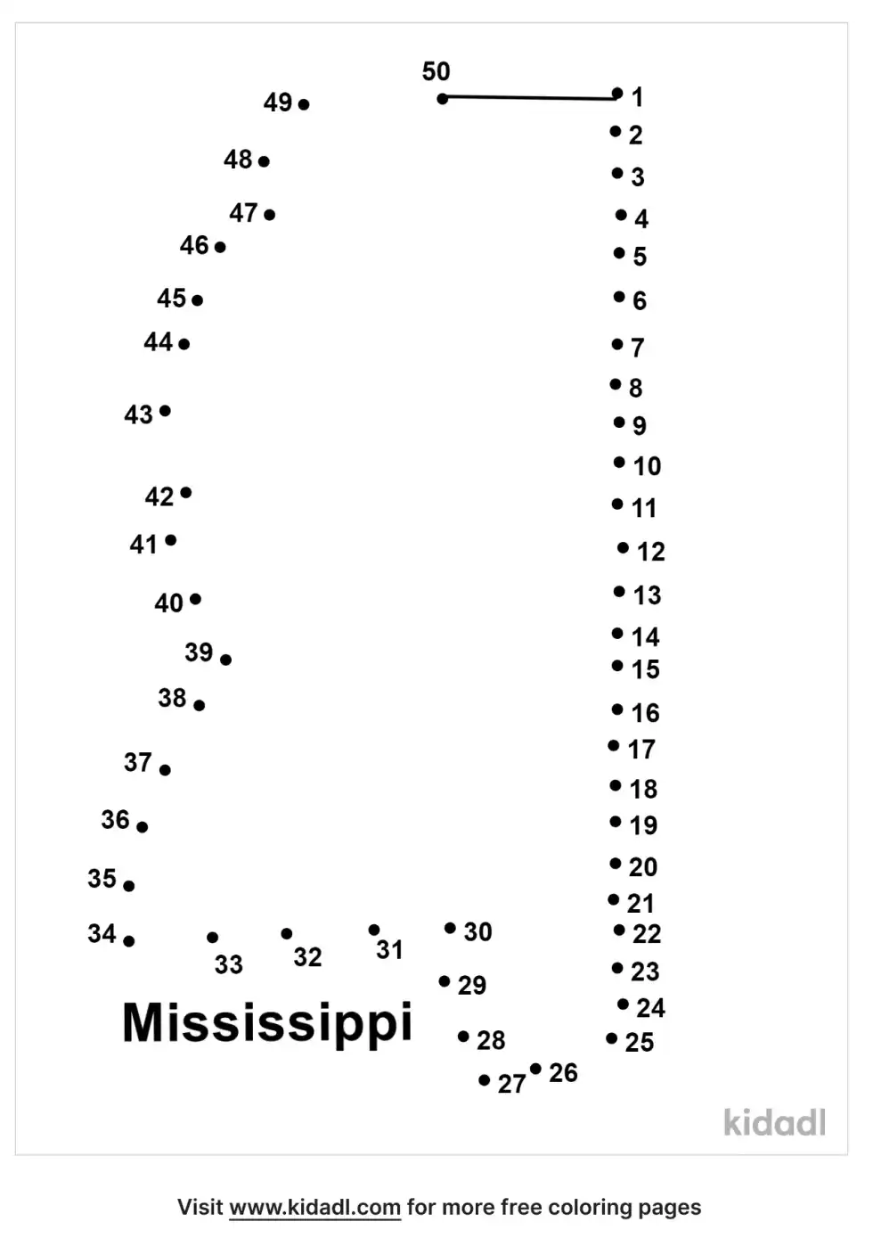 Mississippi Dot To Dot (Medium)