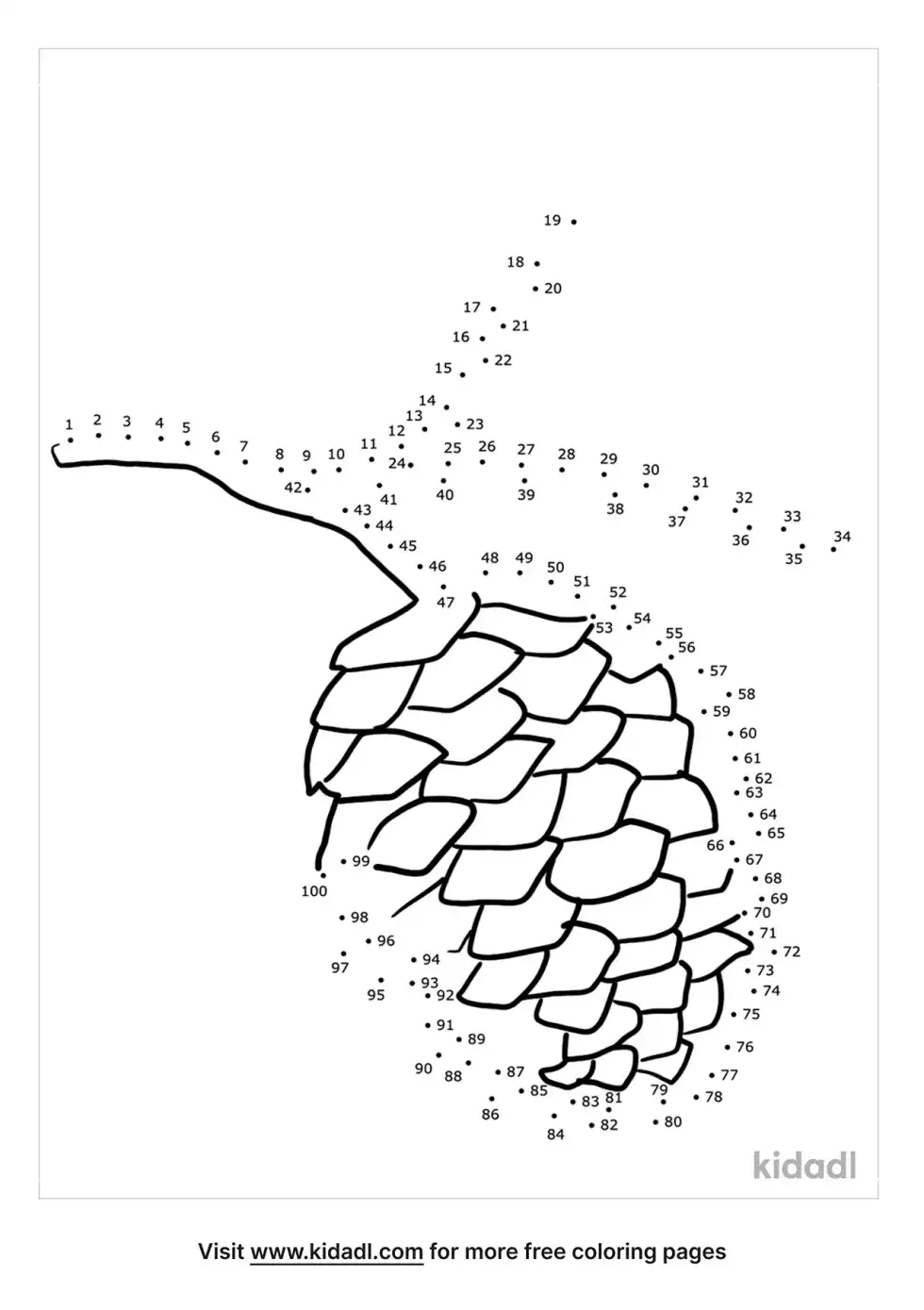 Pine Cone Dot To Dot (Hard)
