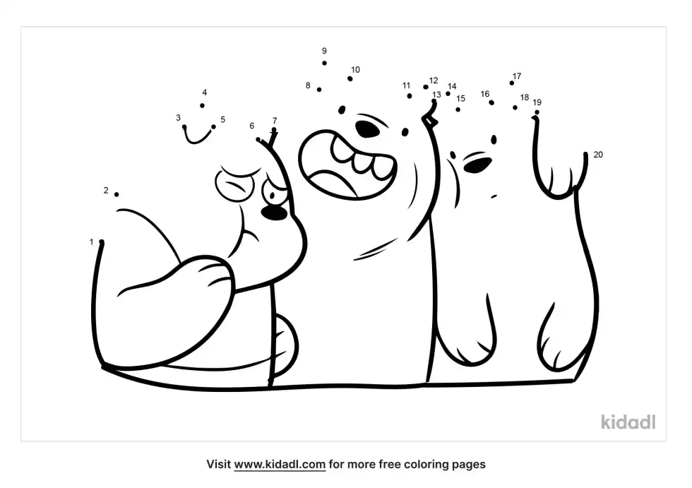 Three Bears Dot To Dot (Easy)