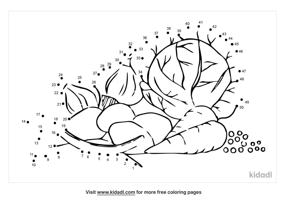 Vegetable Dot To Dot (Medium)
