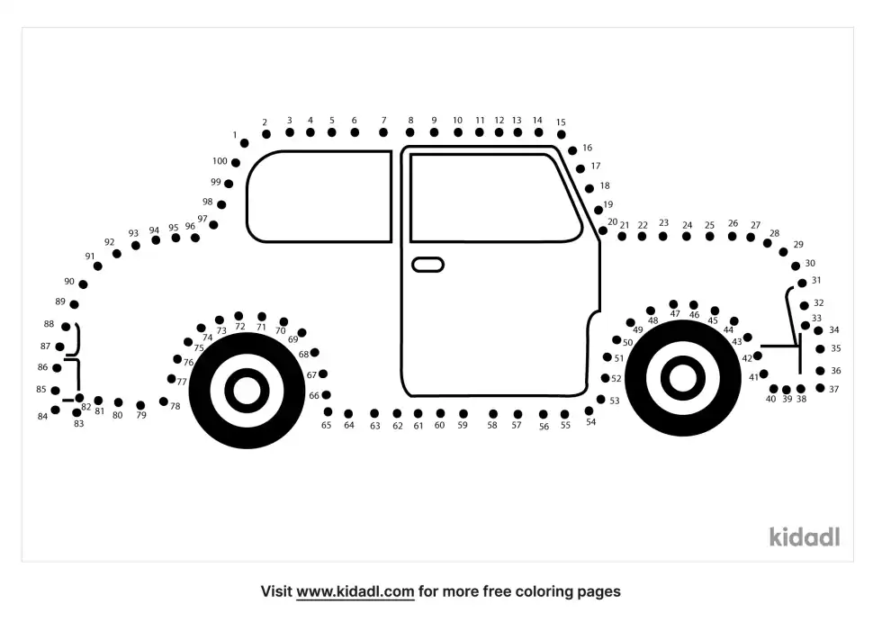 Vintage Car Dot To Dot (Hard)