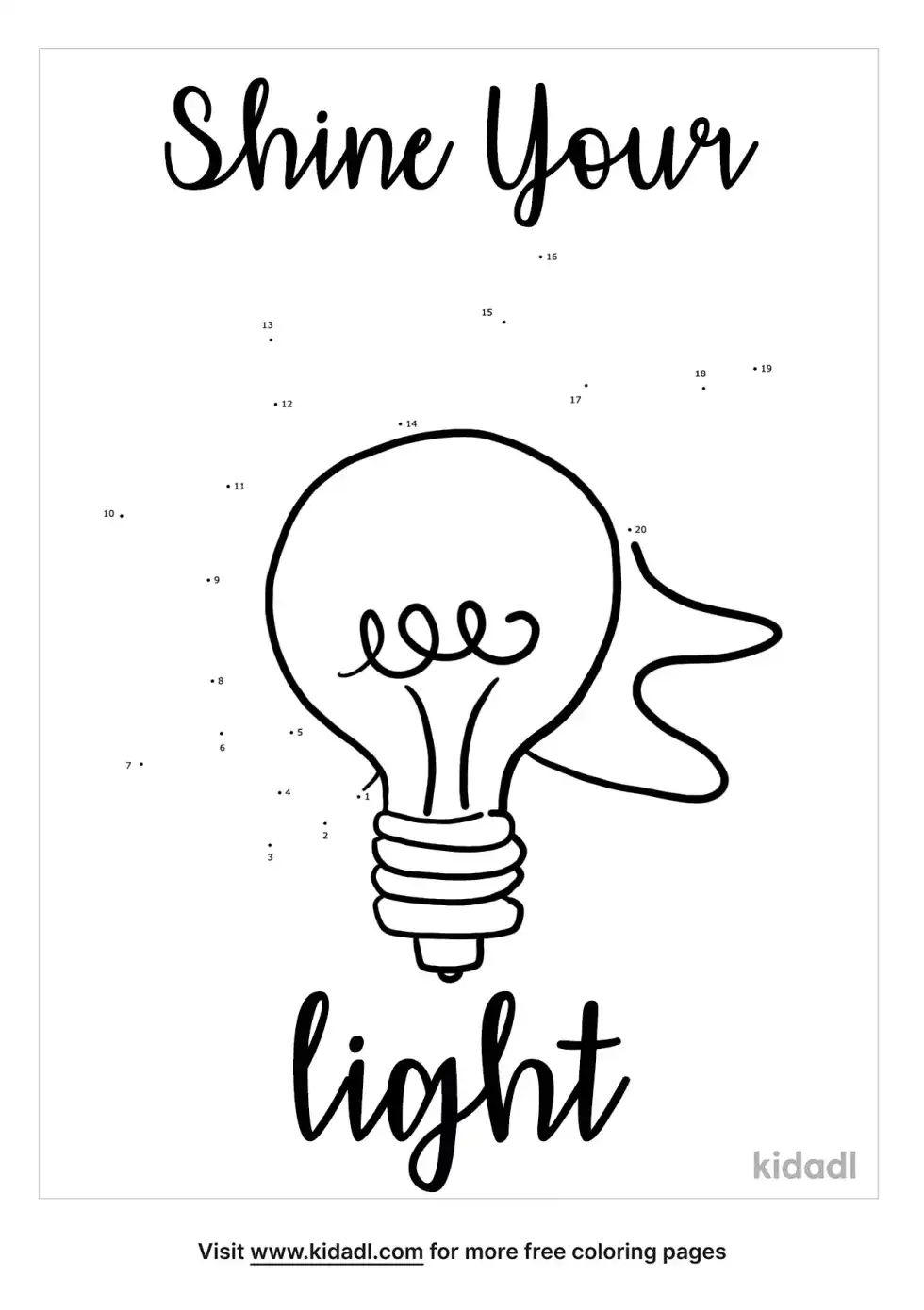 Shine Your Light Dot To Dot (Easy)