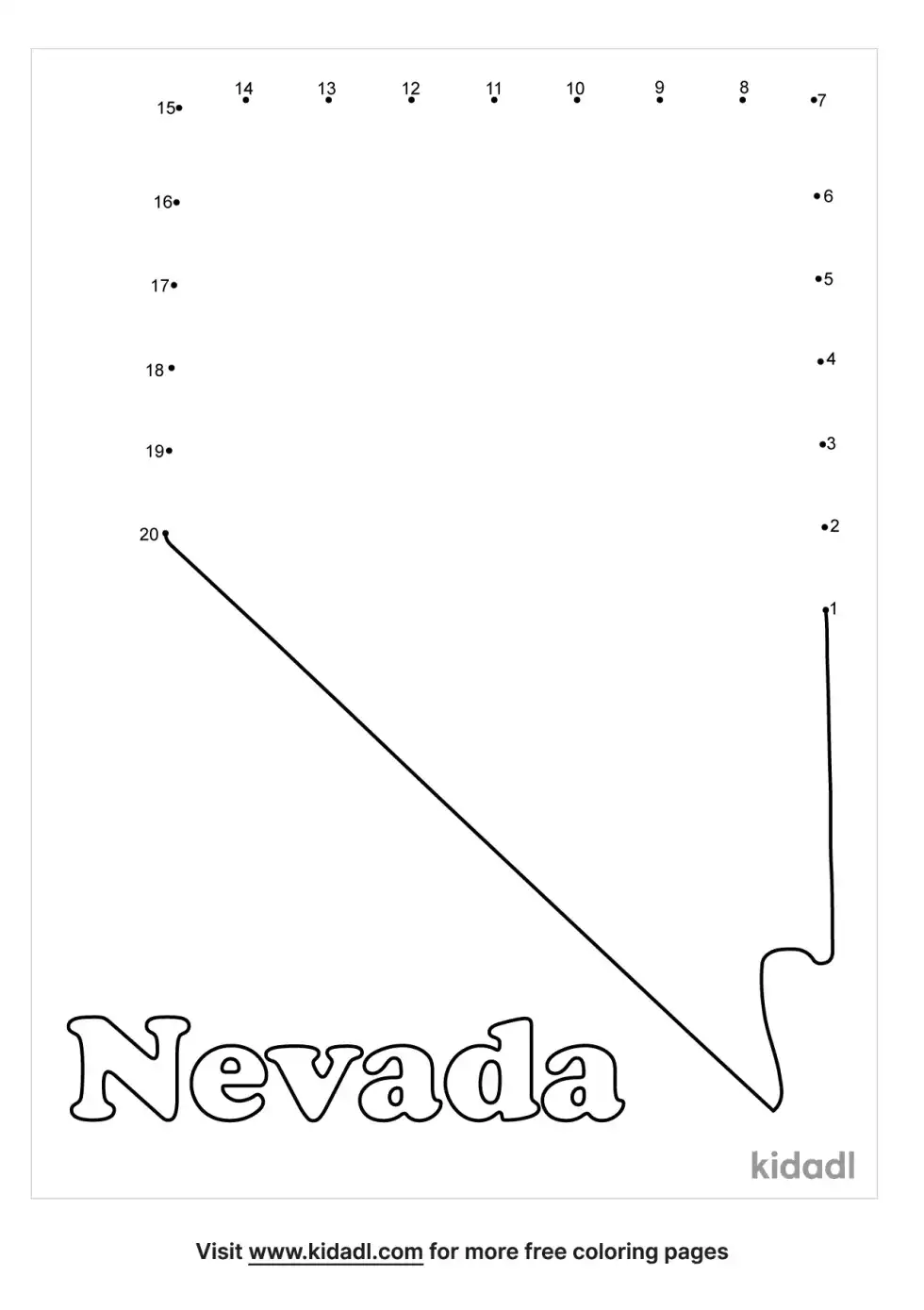 Nevada Dot To Dot (Easy)