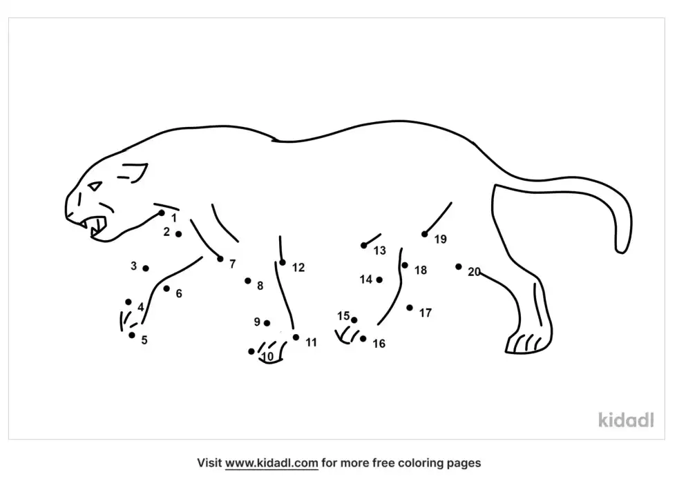 Panther Dot To Dot (Easy)