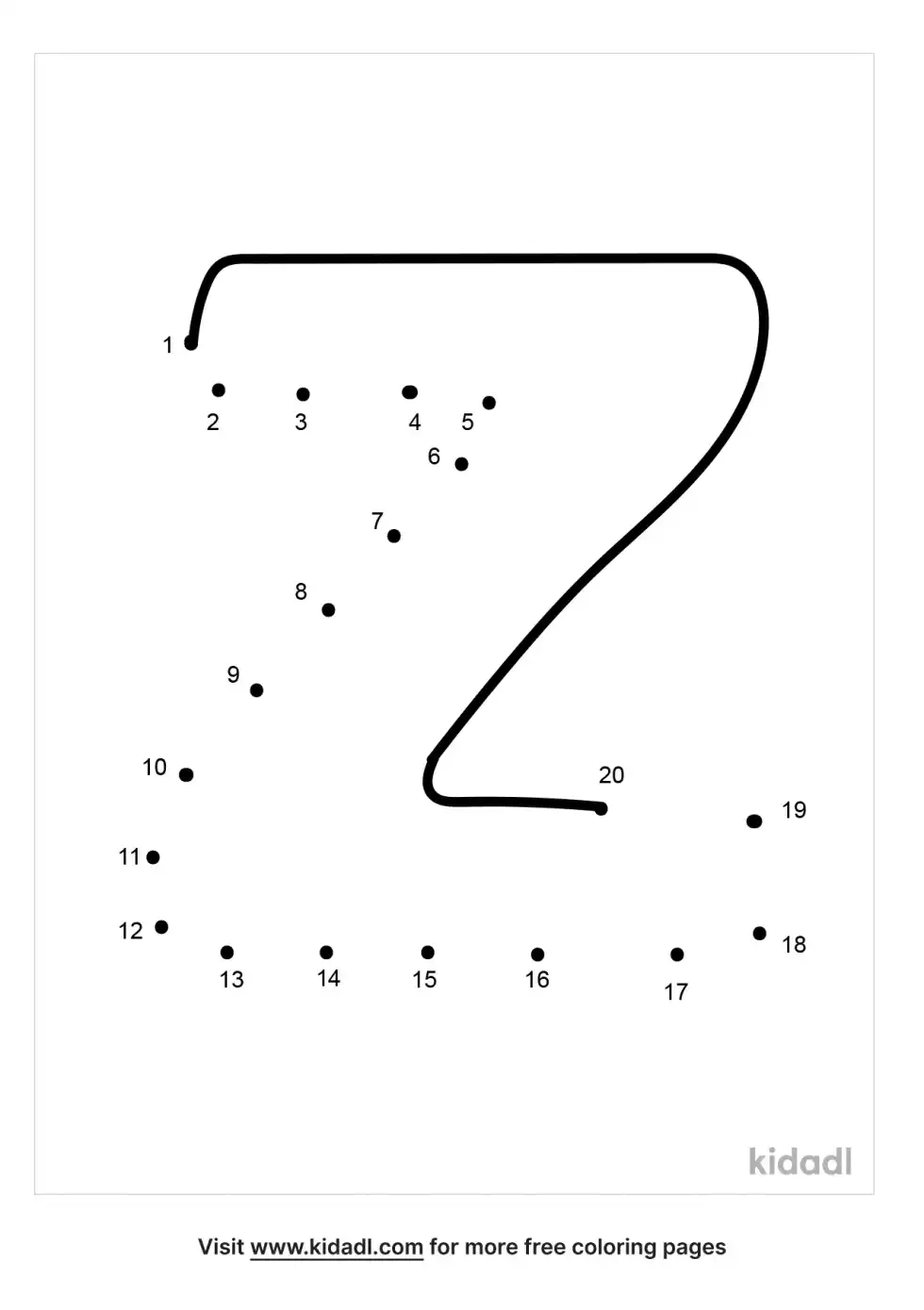 Letter Z Dot To Dot (Easy)