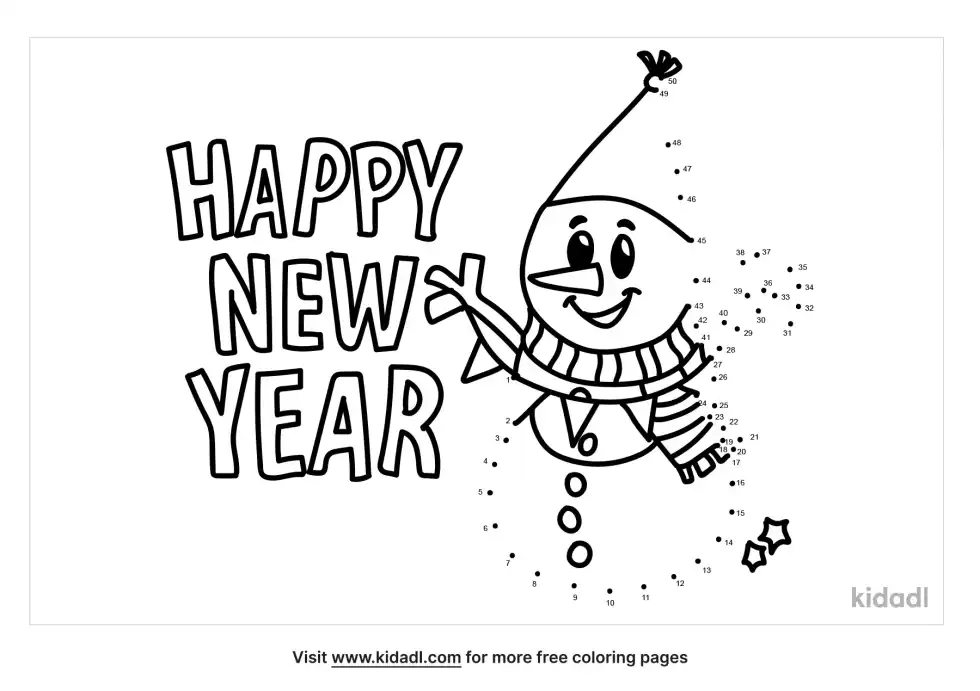 New Year Dot To Dot (Medium)