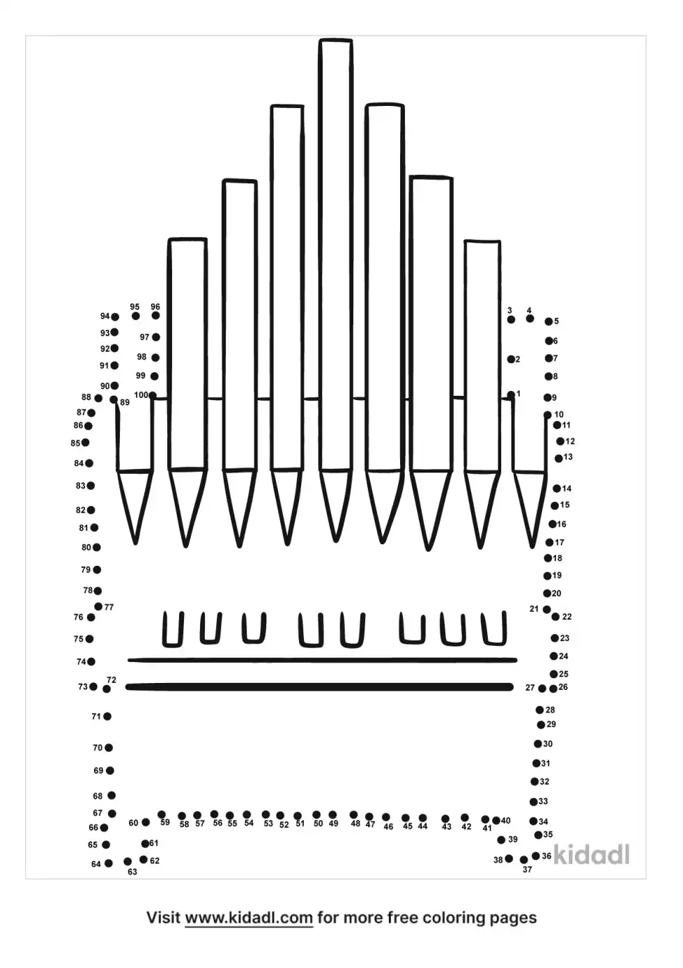 Organ Instrument Dot To Dot (Hard)