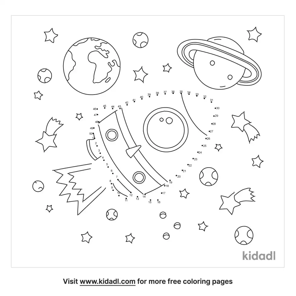 Rocket Moon Dot To Dot (Medium)