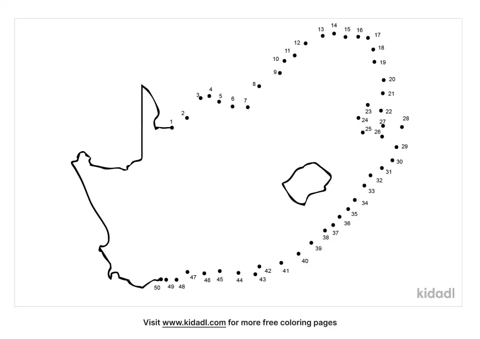 South Africa Dot To Dot (Medium)