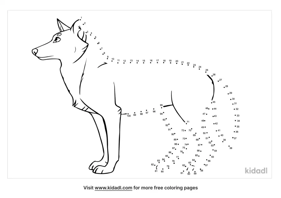 Wolf Dot To Dot (Hard)