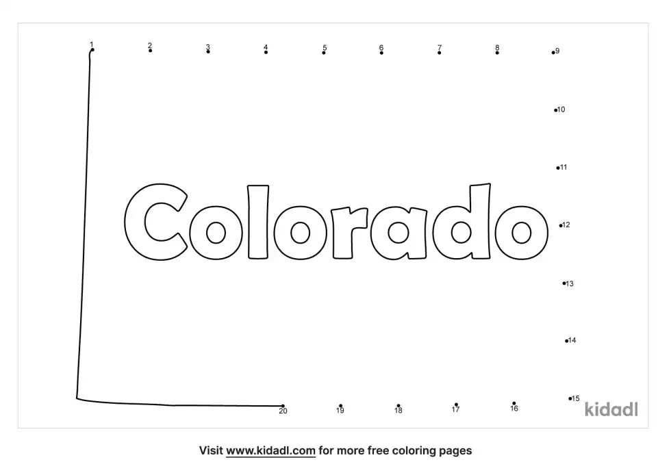 Colorado Dot To Dot (Easy)