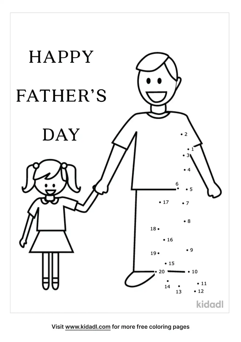 Happy Father's Day Dot To Dot (Easy)