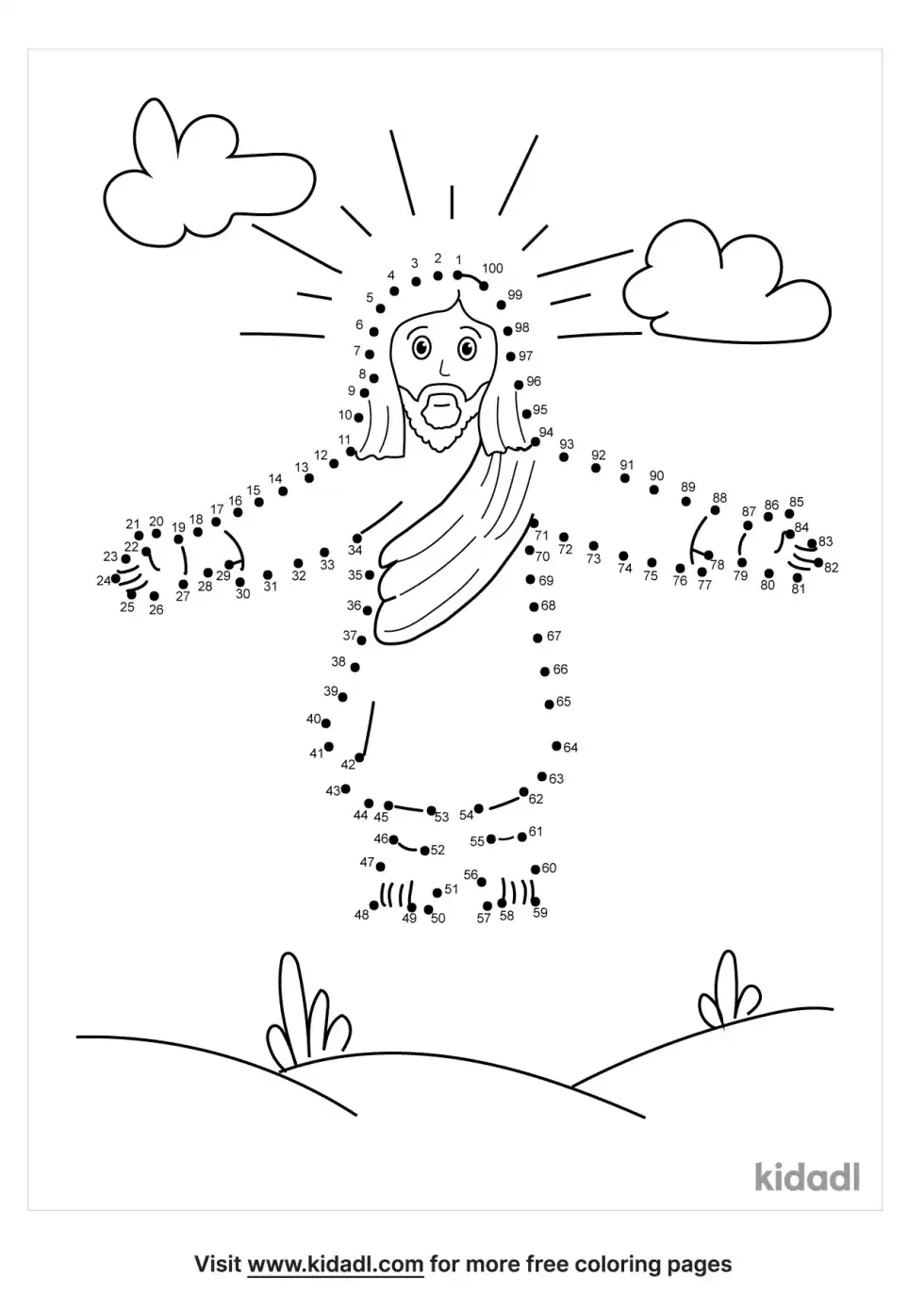 Jesus Ascension Dot To Dot (Hard)