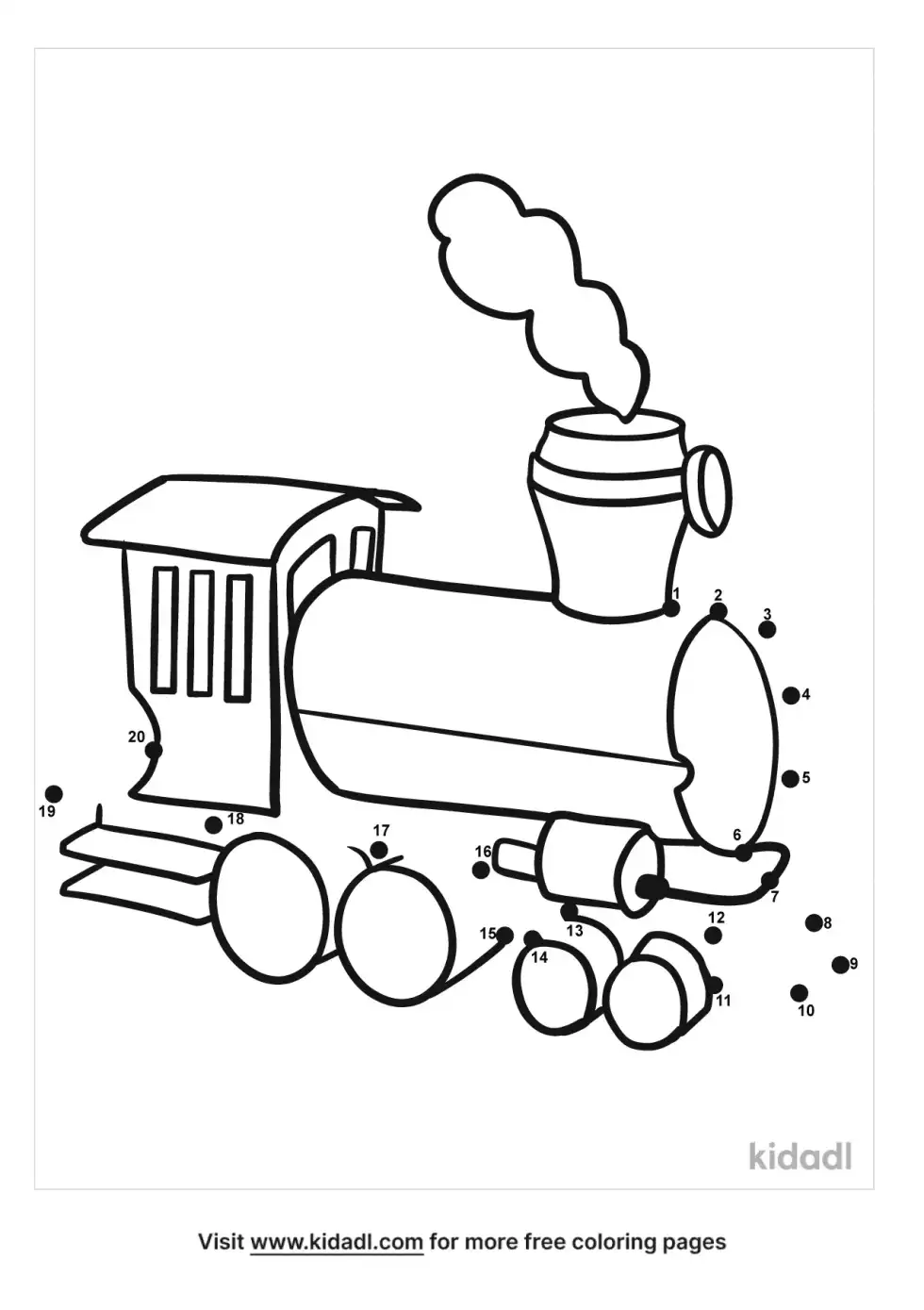 Steam Train Dot To Dot (Easy)